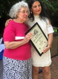 Mentor and fellow with award